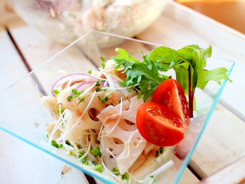 シャキッと!れんこんとツナのさっぱりサラダ